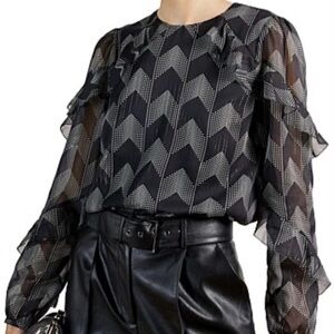 Ted Baker Mowenna Jardin Ruffle Sleeve Blouse